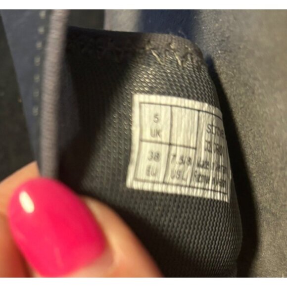 Strive Womens Orthotic Sandals Size 8 Navy Blue Arch Support Comfort Toe Loop - Picture 6 of 6